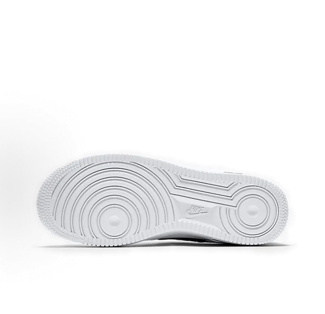 Nike Air Force 1 White Black Swoosh Sneakers