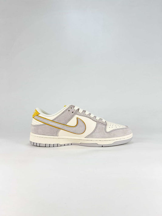 Nike Dunk SB Low DZ1314-021 Contrast Swoosh Sneakers White Gray Yellow