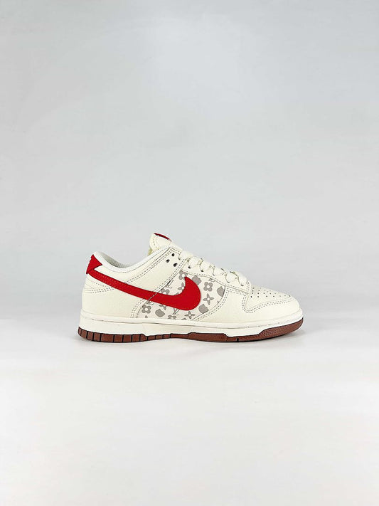 Nike x Louis Vuitton Dunk SB Low HF0391-001 Graphic Detail Sneakers White Red Gray