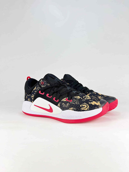 Nike Hyperdunk X Low EP AR0465-010 Black Gold Red Basketball Sneakers
