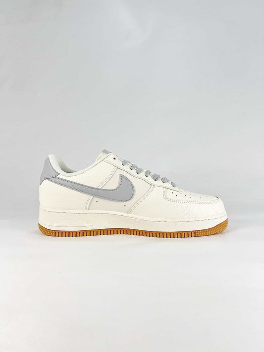 Nike Air Force 1 07 Low DN9688-122 Graphic Logo Detail Sneakers Sail Gray Red Gum