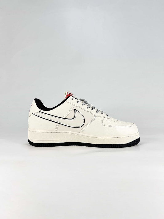 Nike x Supreme Air Force 1 07 Low DN9688-132 Co Branded Sneakers Sail Black Red