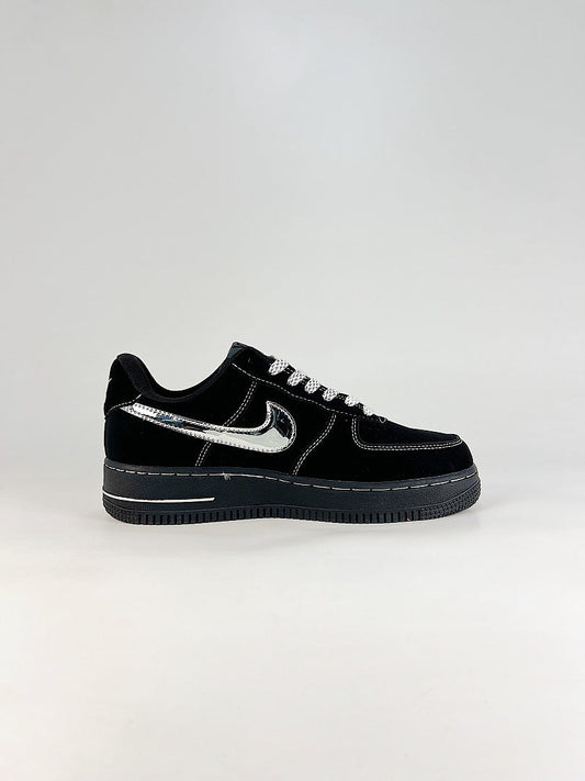 Louis Vuitton x Nike Air Force 1 Low Black Silver Air Sneakers