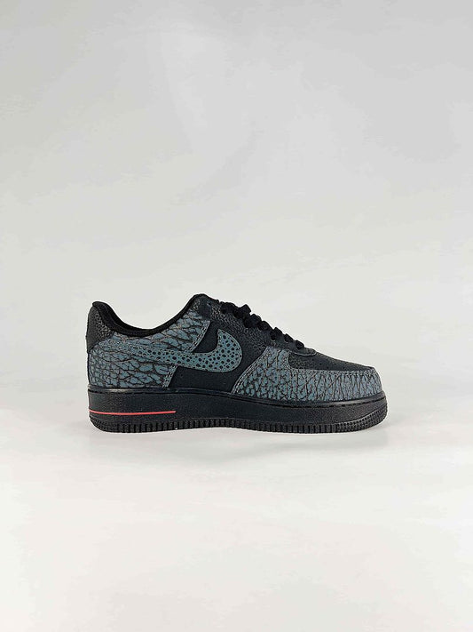 Nike Air Force 1 07 Low IV4451-001 Cracked Texture Sneakers Black Gray
