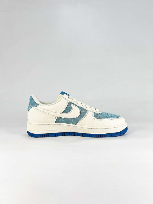Nike x Louis Vuitton Air Force 1 07 Low XD2588-606 LV Graphic Sneakers White Blue