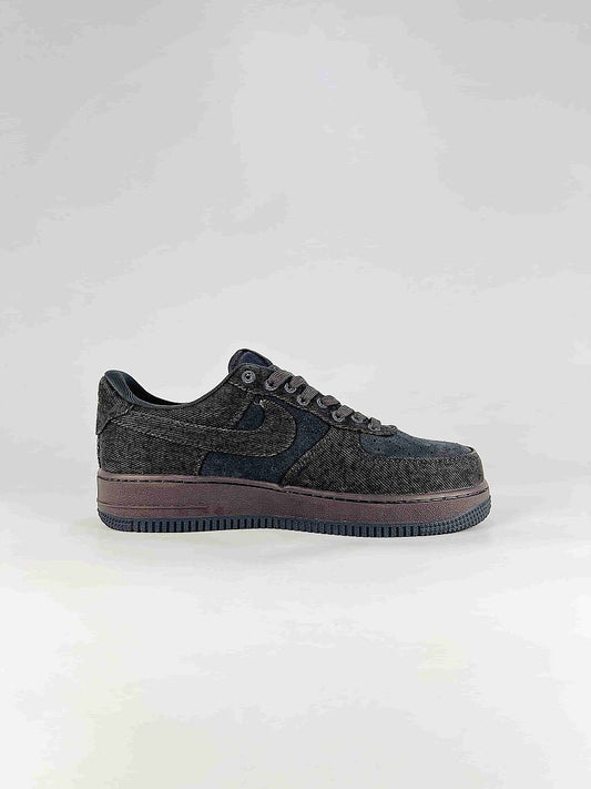 Nike Air Force 1 07 Low IR0951-003 Denim Sneakers Dark Gray Black