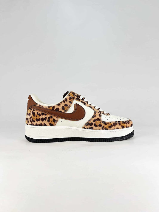 The North Face x Nike Air Force 1 Low Leopard Brown White Air Sneakers