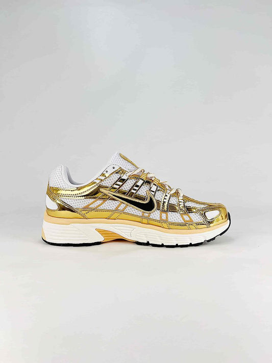 Nike P6000 IF1787100 White Gold Black Retro Running Inspired Lifestyle Sneakers