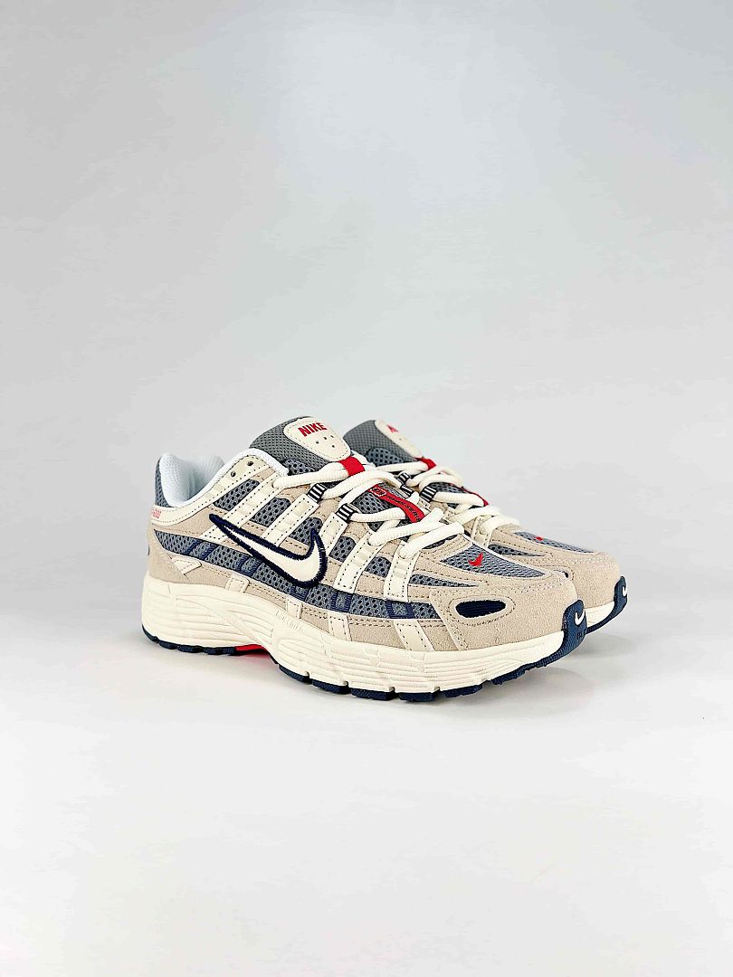 Nike P6000 IH4382200 Sail White Navy Red Retro Running Inspired Lifestyle Sneakers