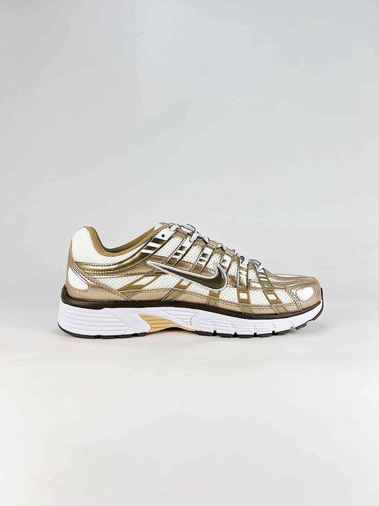 Nike P6000 IO3496104 White Gold Black Retro Running Inspired Lifestyle Sneakers