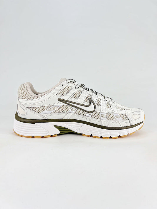 Nike P6000 IQ7600012 White Olive Black Retro Running Inspired Lifestyle Sneakers