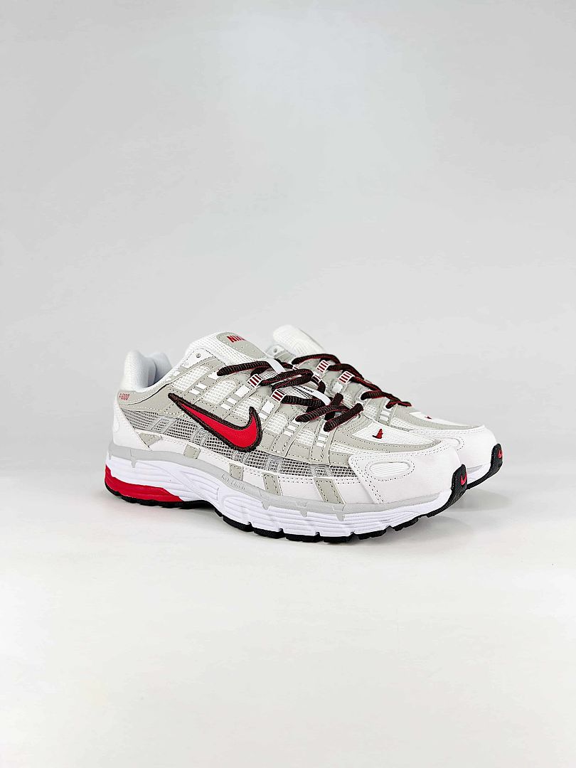 Nike P6000 IR5279 100 White Black Metallic Silver Retro Running Inspired Lifestyle Sneakers
