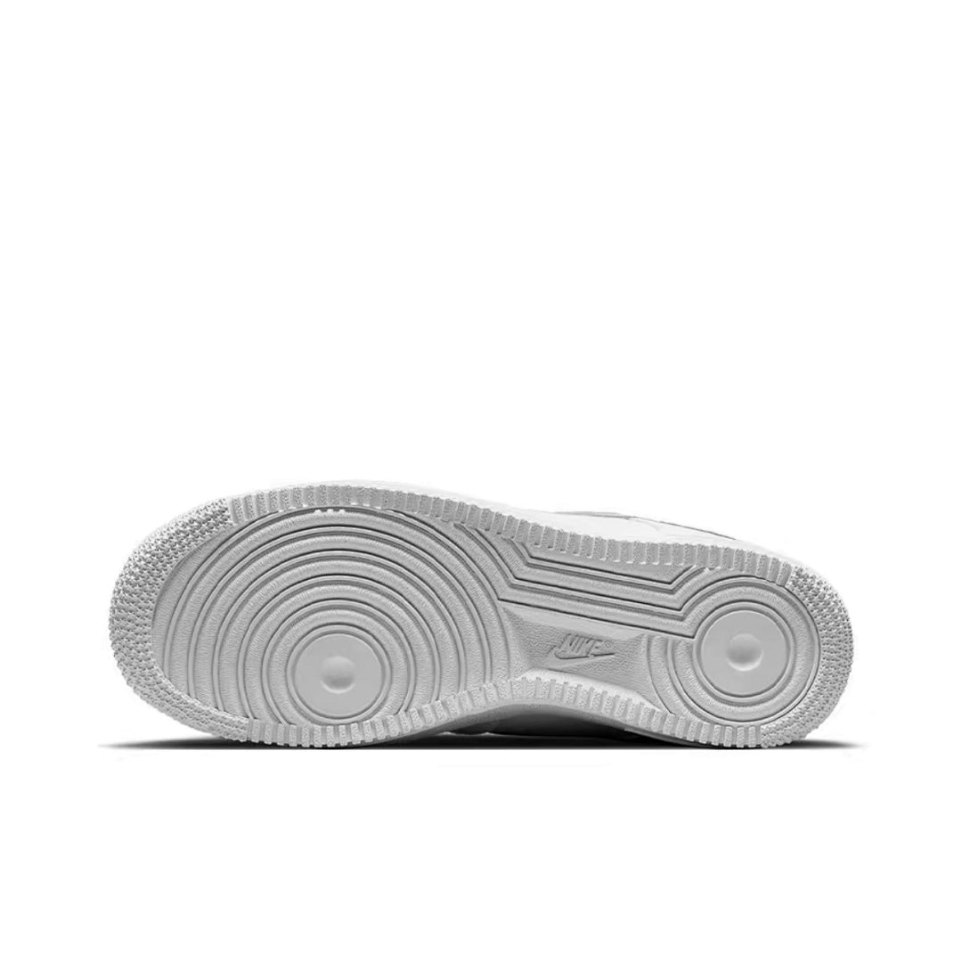 Nike Air Force 1 White Metallic Silver Gold Sneakers