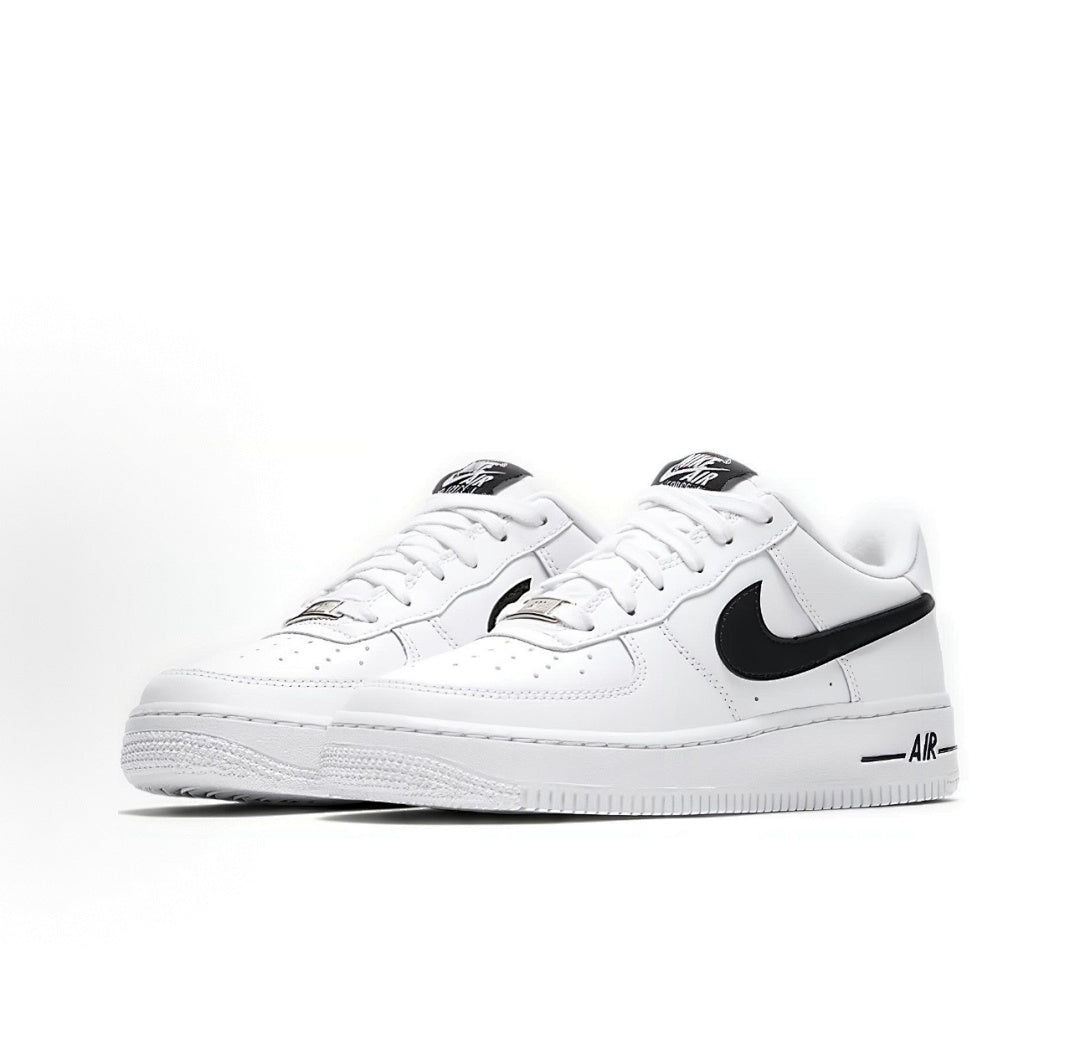 Nike Air Force 1 White Black Swoosh Sneakers
