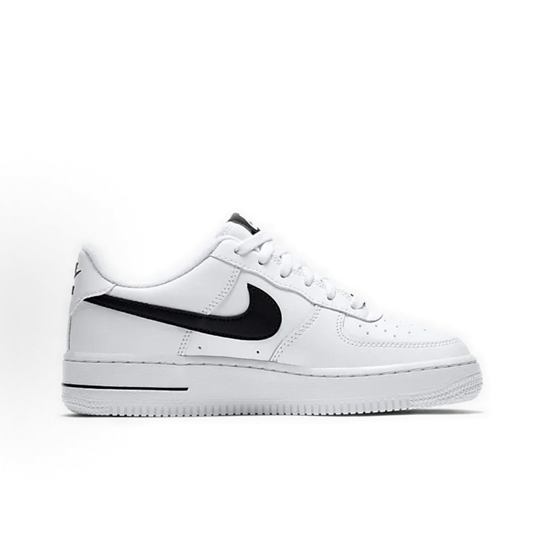 Nike Air Force 1 White Black Swoosh Sneakers