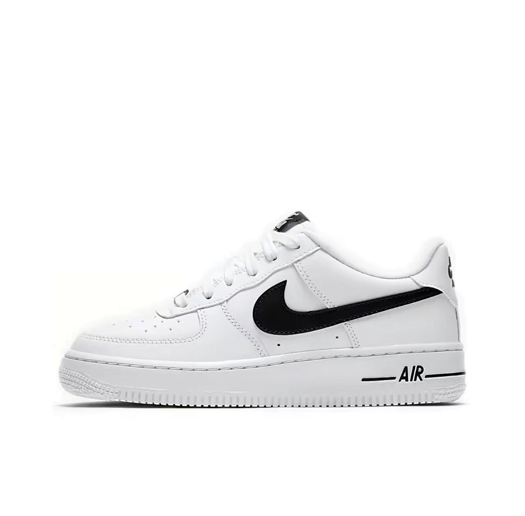 Nike Air Force 1 White Black Swoosh Sneakers