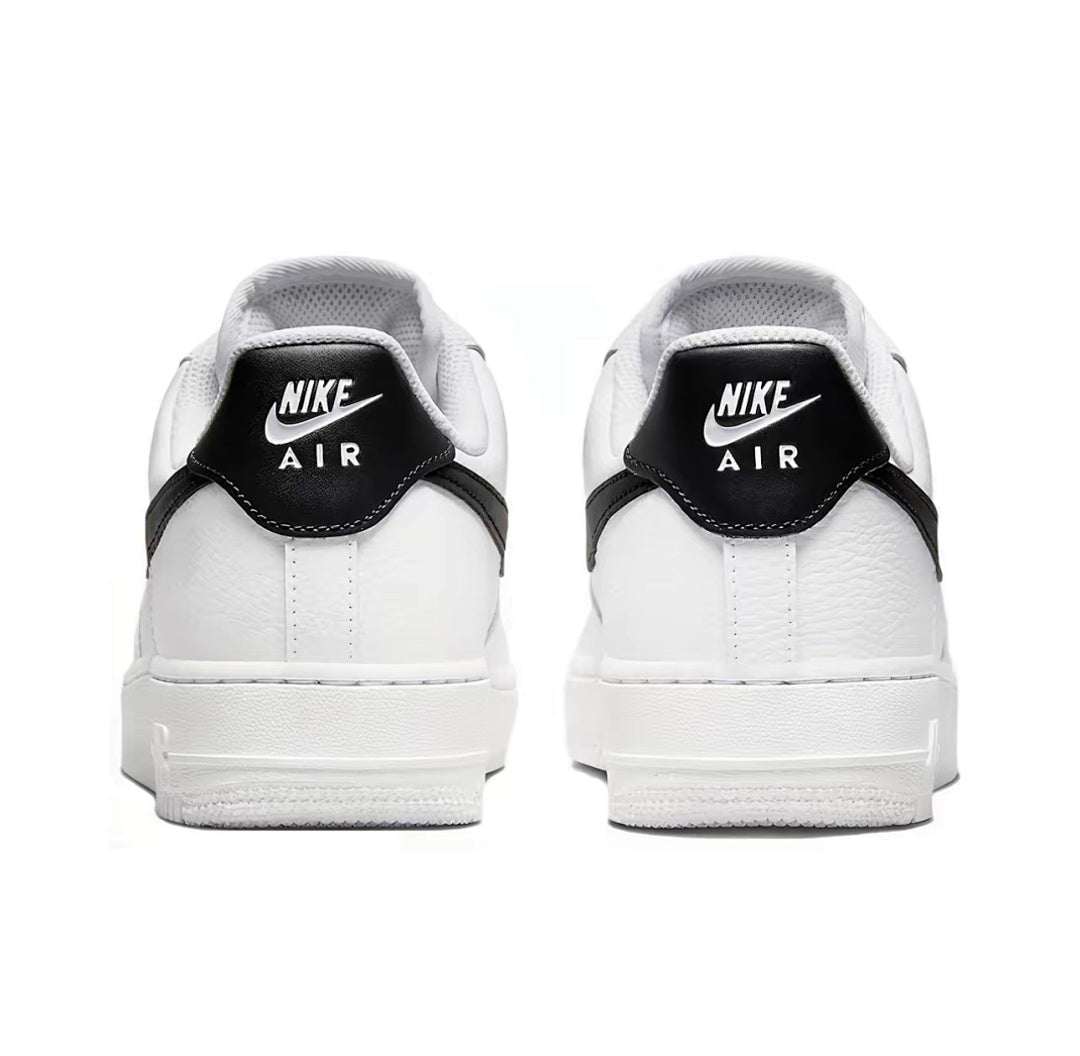 Nike Air Force 1 White Black Swoosh Sneakers