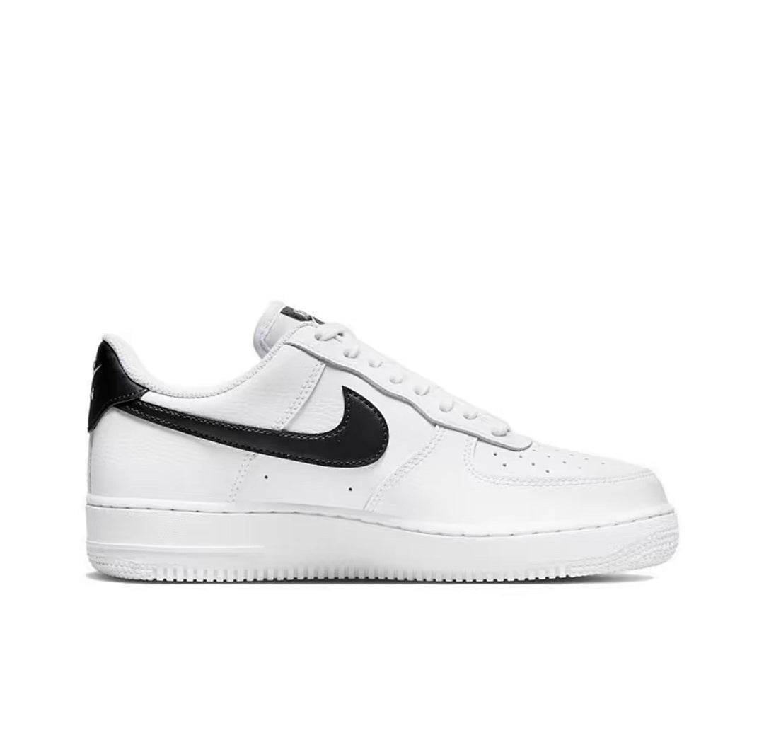 Nike Air Force 1 White Black Swoosh Sneakers