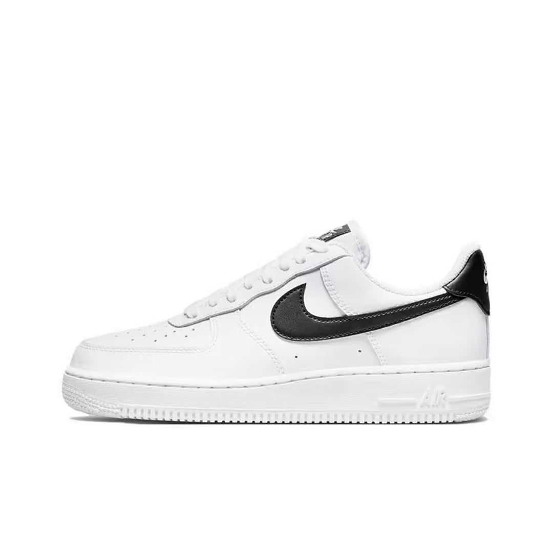 Nike Air Force 1 White Black Swoosh Sneakers