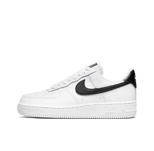 Nike Air Force 1 White Black Swoosh Sneakers