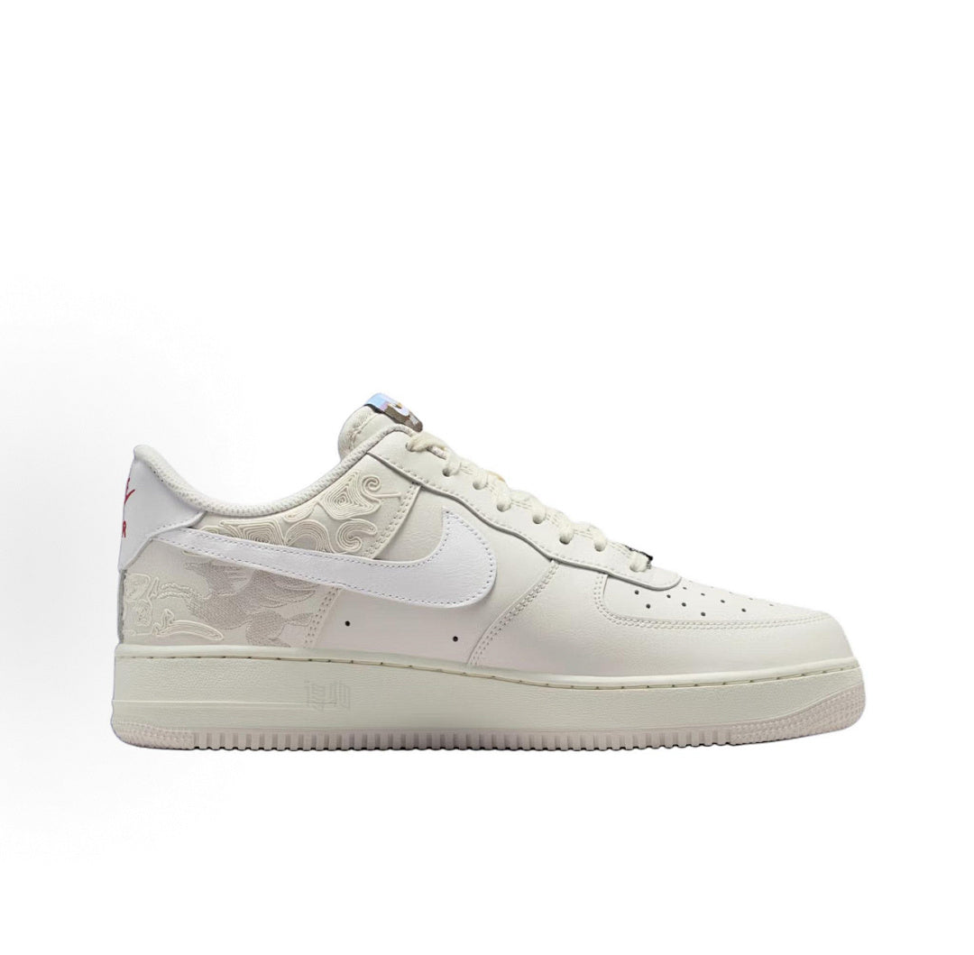 Nike Air Force 1 Dragon Edition Cream Red Sneakers