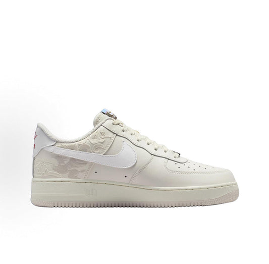 Nike Air Force 1 Dragon Edition Cream Red Sneakers