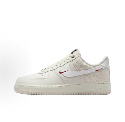 Nike Air Force 1 Dragon Edition Cream Red Sneakers