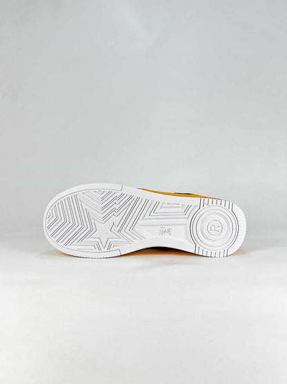 BAPE STA Low Green Yellow White Sneakers