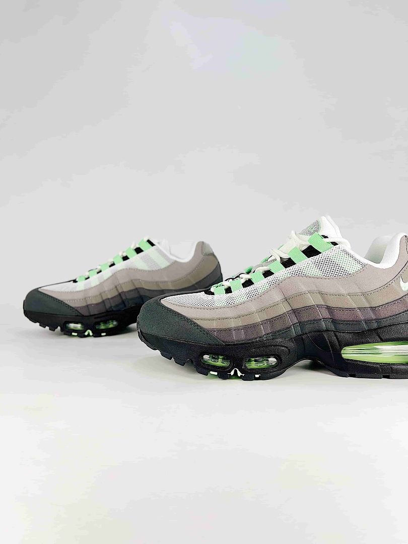 CDG x Nike Air Max 95 Grey Black Neon Green Sneakers