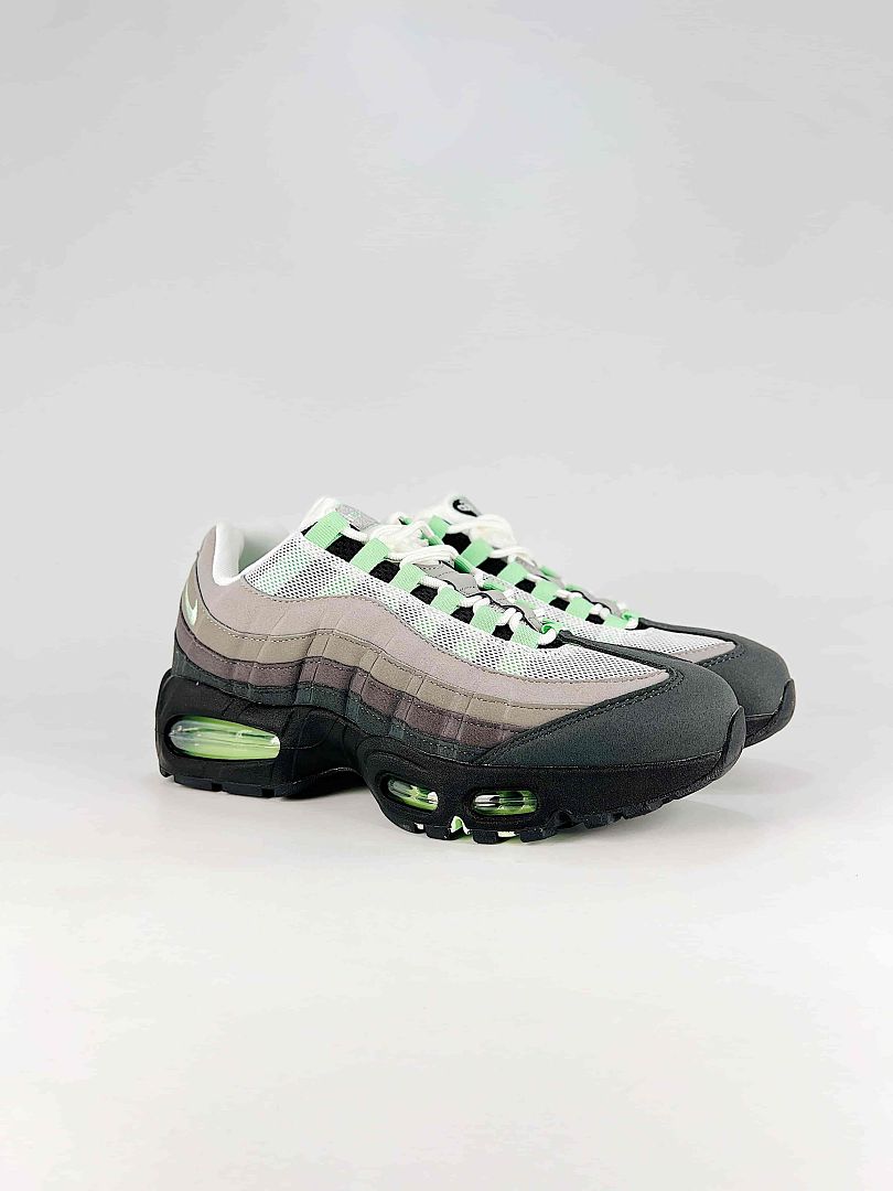 CDG x Nike Air Max 95 Grey Black Neon Green Sneakers