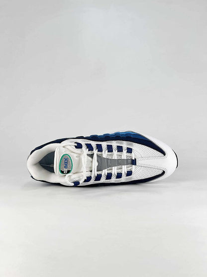 Nike Air Max 95 IH7855-100 White Navy Blue Green Sneakers