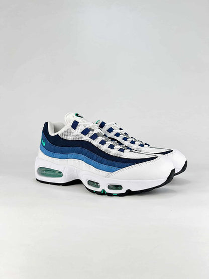 Nike Air Max 95 IH7855-100 White Navy Blue Green Sneakers