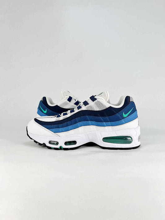 Nike Air Max 95 IH7855-100 White Navy Blue Green Sneakers