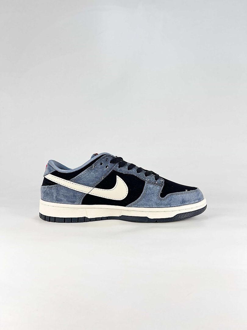 Supreme x Nike SB Dunk Low Black Grey Cream Sneakers