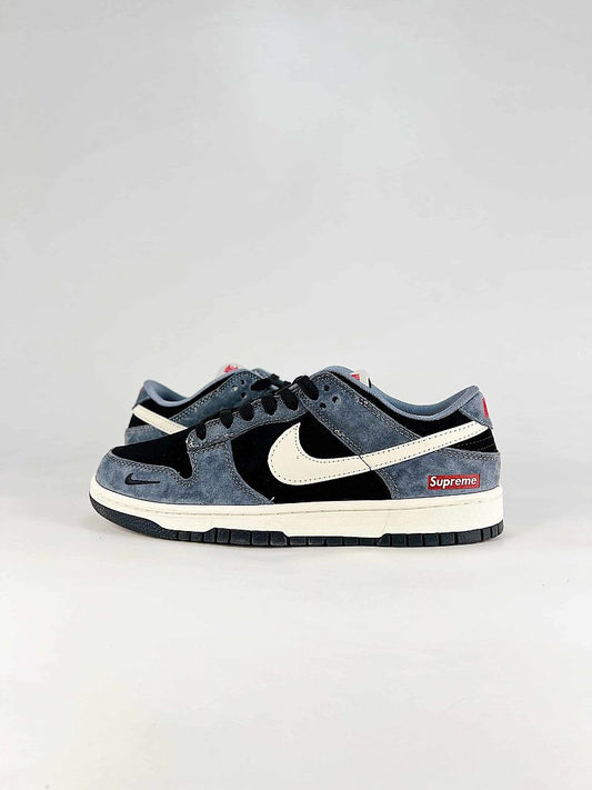 Supreme x Nike SB Dunk Low Black Grey Cream Sneakers