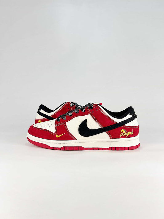 Nike Dunk Low CS1688-138 Red White Black Kobe Graphic Sneakers