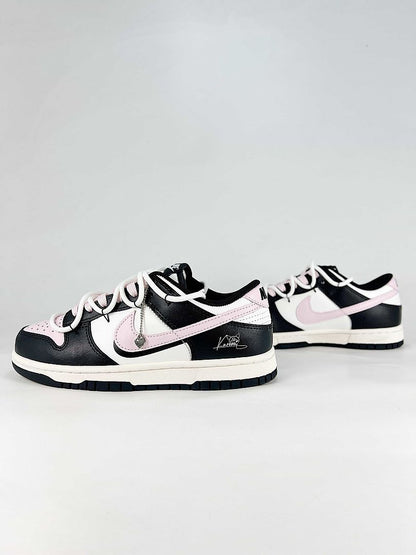 Nike Dunk SB Low CW1590-100 Graphic Detail Sneakers Black White Pink