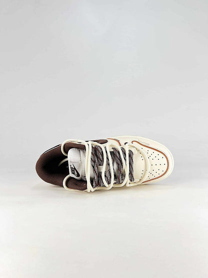Nike Dunk Low Sail Brown Red Contrast Sneakers
