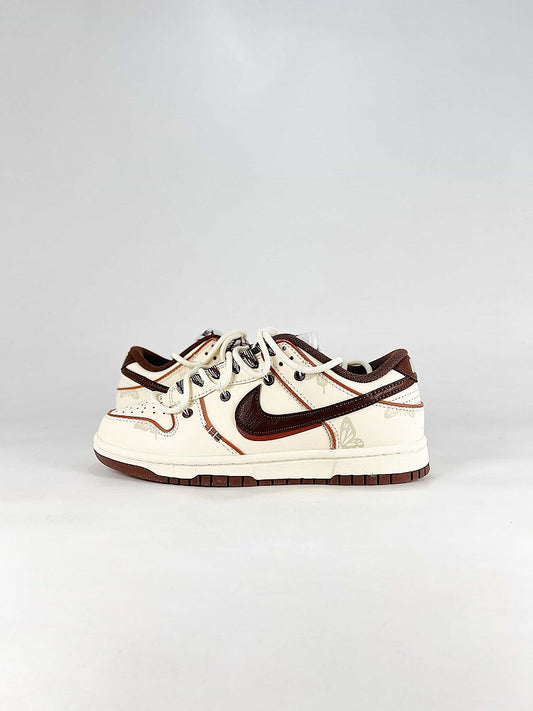 Nike Dunk Low Sail Brown Red Contrast Sneakers