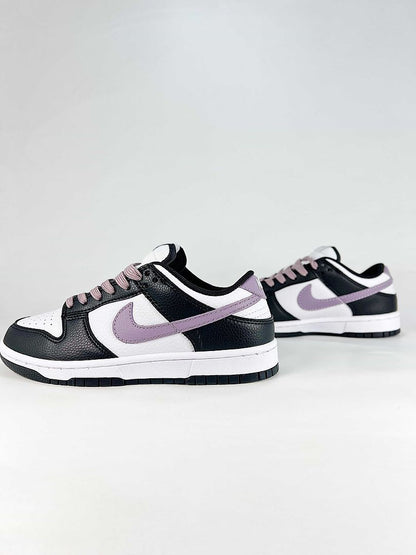 Nike Dunk SB Low DO7412-991 Contrast Swoosh Sneakers Black White Lavender