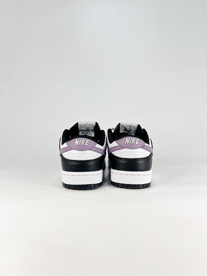 Nike Dunk SB Low DO7412-991 Contrast Swoosh Sneakers Black White Lavender