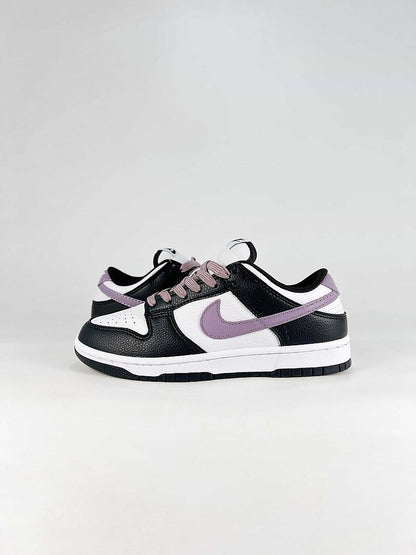Nike Dunk SB Low DO7412-991 Contrast Swoosh Sneakers Black White Lavender