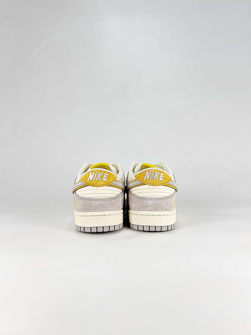 Nike Dunk SB Low DZ1314-021 Contrast Swoosh Sneakers White Gray Yellow