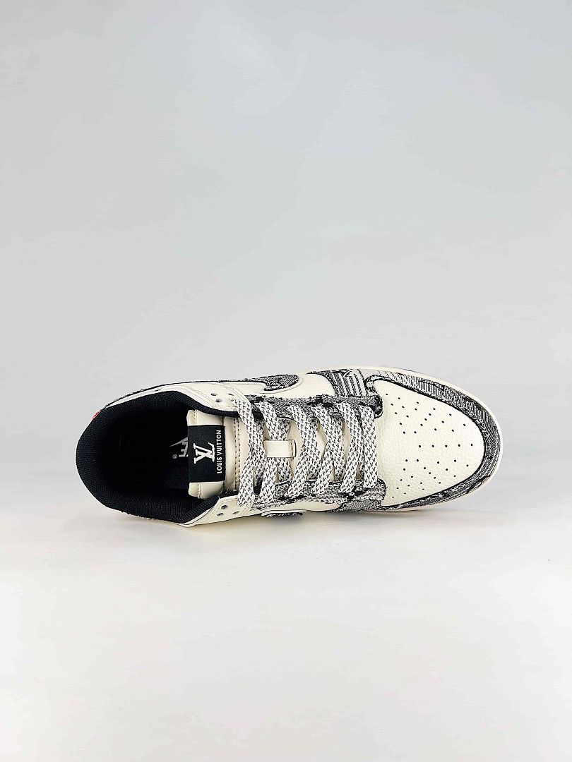 Nike x Louis Vuitton SB Dunk Low White Monogram Sneakers