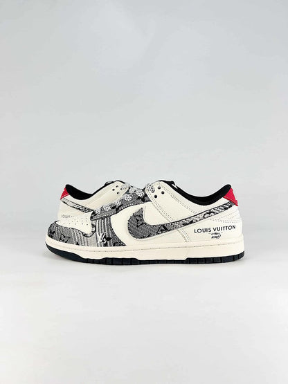 Nike x Louis Vuitton SB Dunk Low White Monogram Sneakers