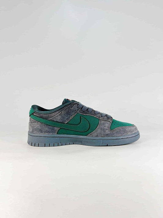 Supreme x Nike SB Dunk Low Green Grey Textured Skate Sneakers