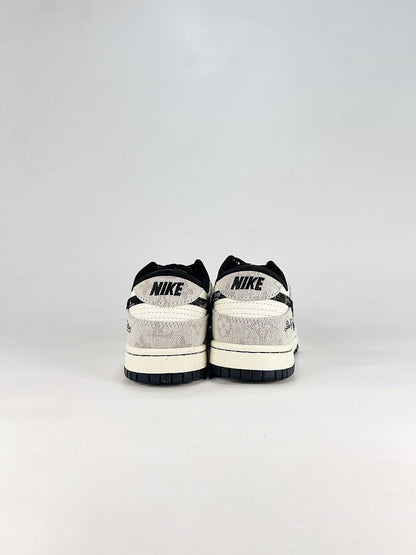 Sean Cliver x Nike SB Dunk Low White Black Graphic Skate Sneakers