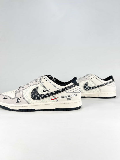 Nike x Louis Vuitton SB Dunk Low White Monogram Sneakers