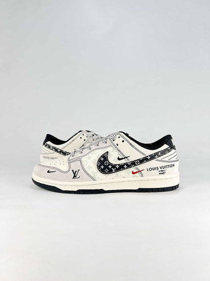 Nike x Louis Vuitton SB Dunk Low White Monogram Sneakers