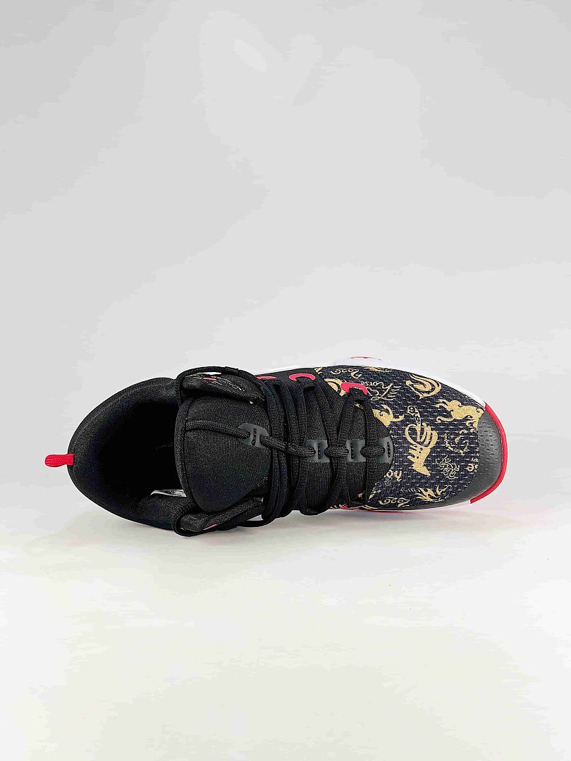 Nike Hyperdunk X Low EP AR0465-010 Black Gold Red Basketball Sneakers